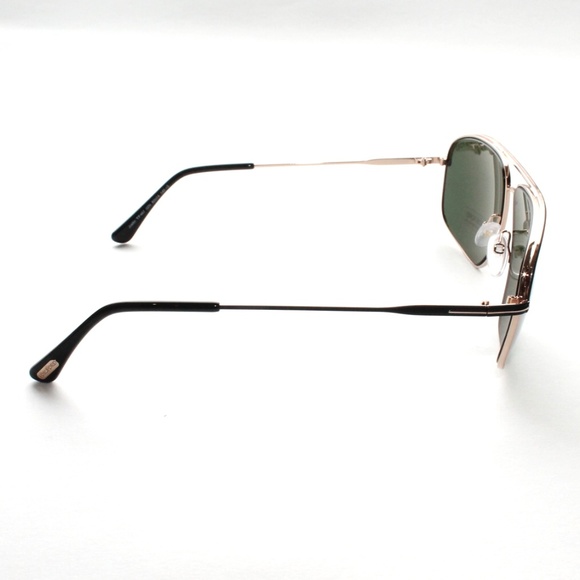 TOM FORD JUSTIN TF467 467 BLACK-GOLD/ GREEN 02N SU - Picture 3 of 5